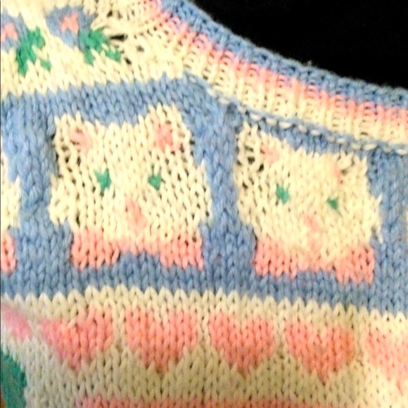 😸PRE-TEEN HAND-KNIT CAT SWEATER - Picture 5 of 6